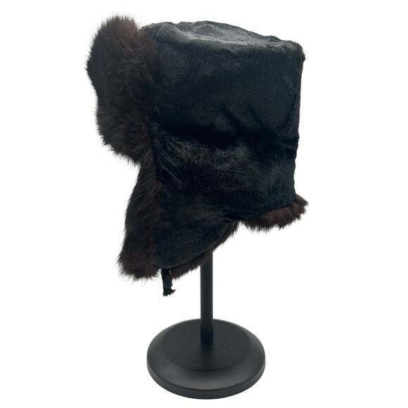 Vintage USSR Soviet Ushanka Genuine Fur Ear Flap Trapper Hat Quilted Size 54.5 main image 10